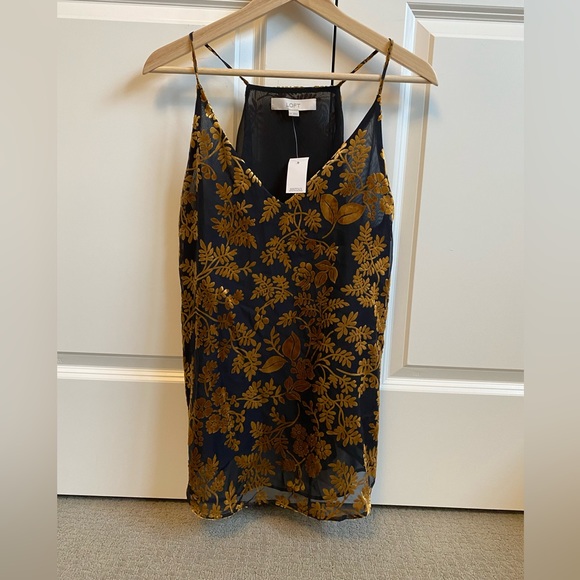 Ann Taylor Loft New camisole style top with velvet pattern - Picture 1 of 4